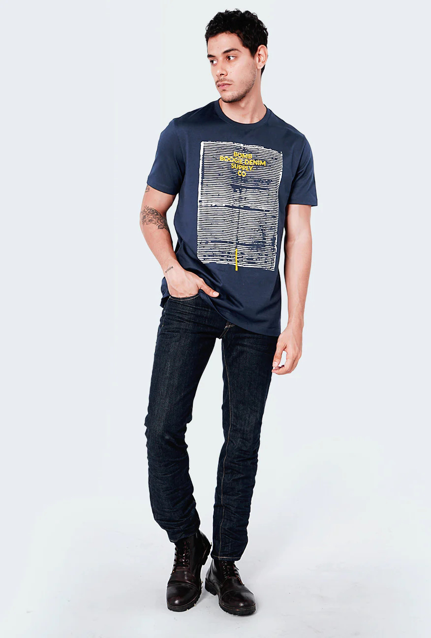 T-Shirt Lengan Pendek Fronca Dark Navy Regular - Image 3