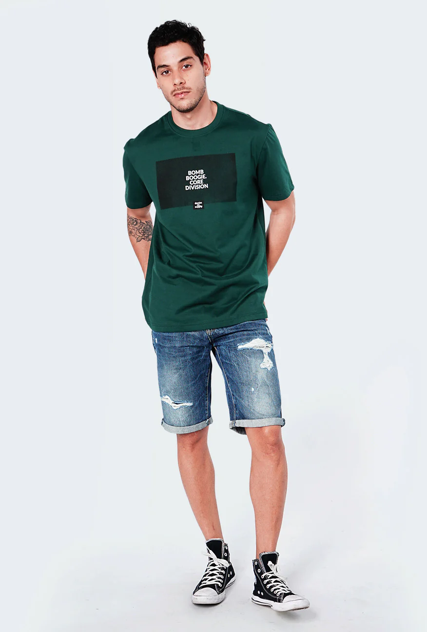 T-Shirt Lengan Pendek Regular Higgs Dark Green - Image 6