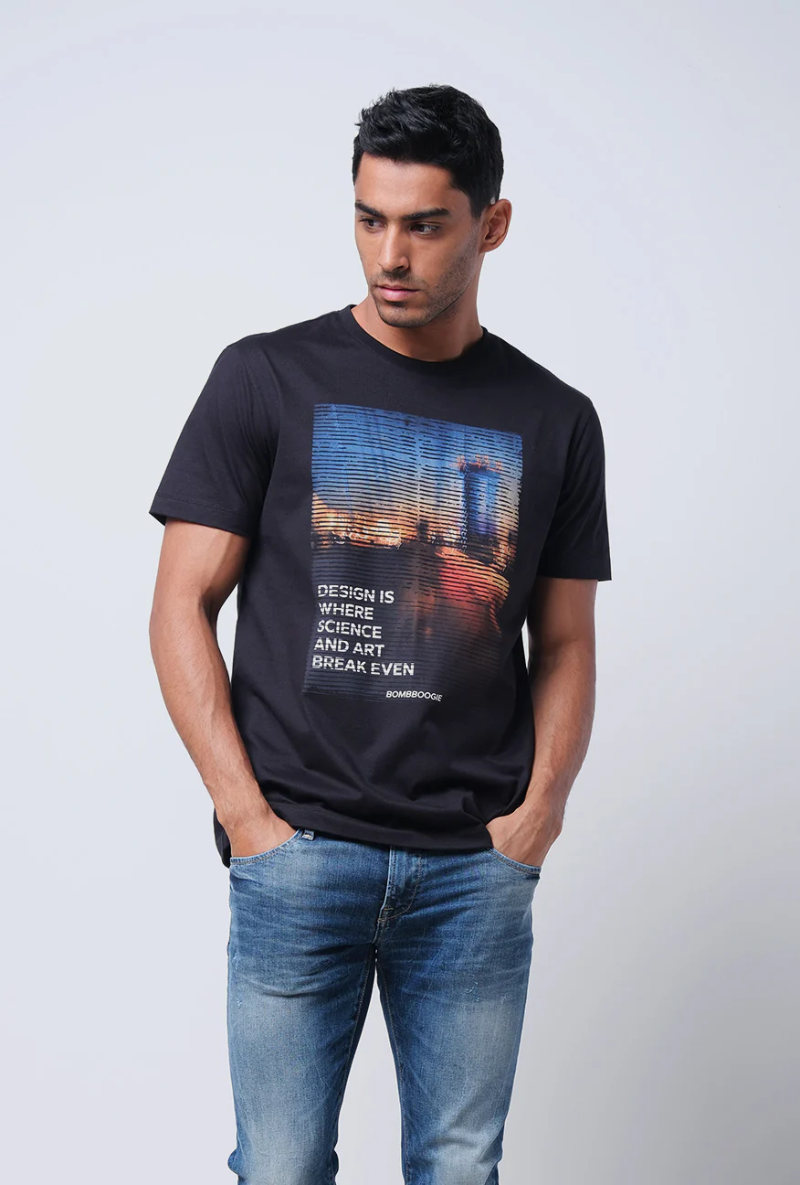 T-Shirt Lengan Pendek Jordyn Slimfit  Black