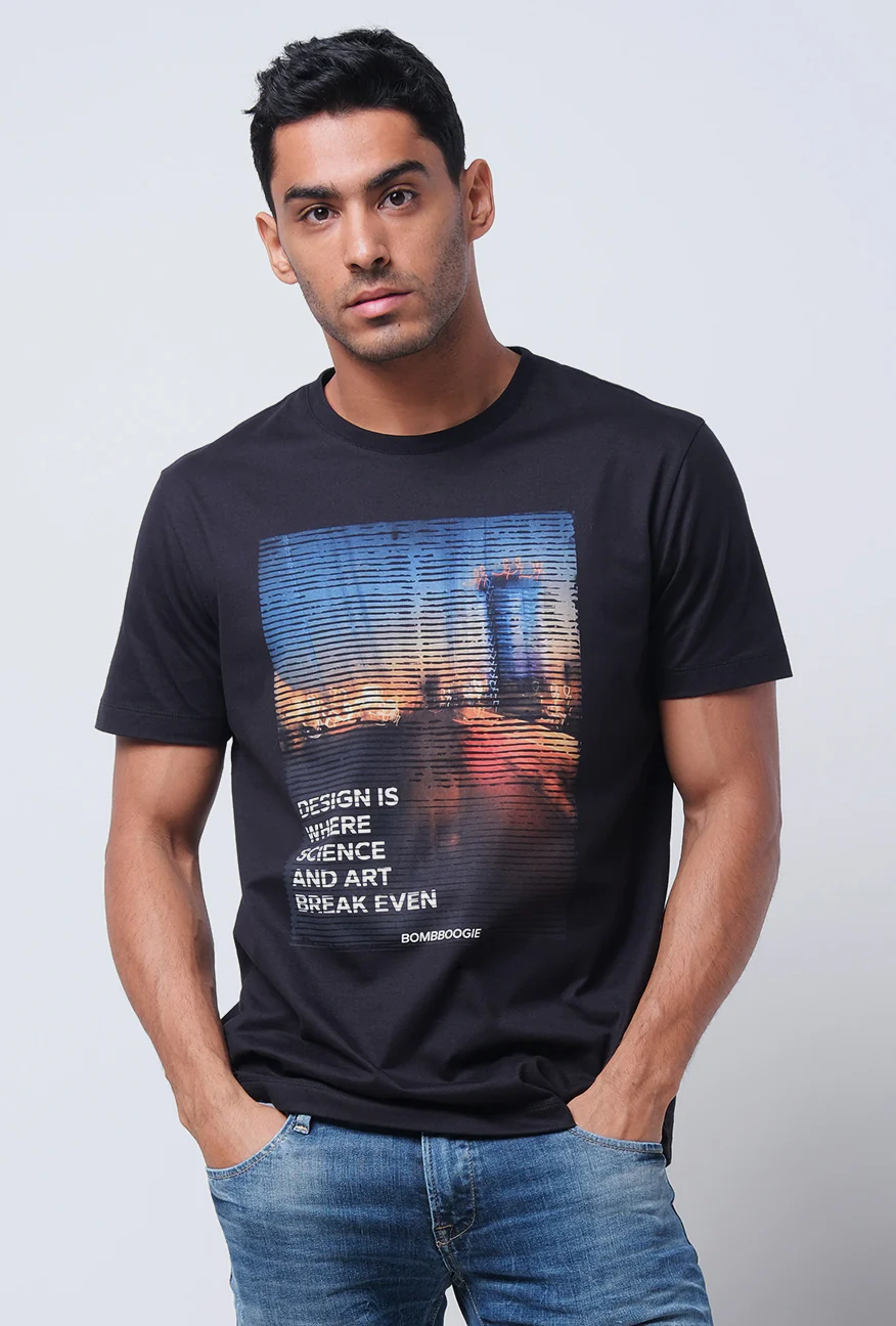 T-Shirt Lengan Pendek Jordyn Slimfit  Black - Image 2