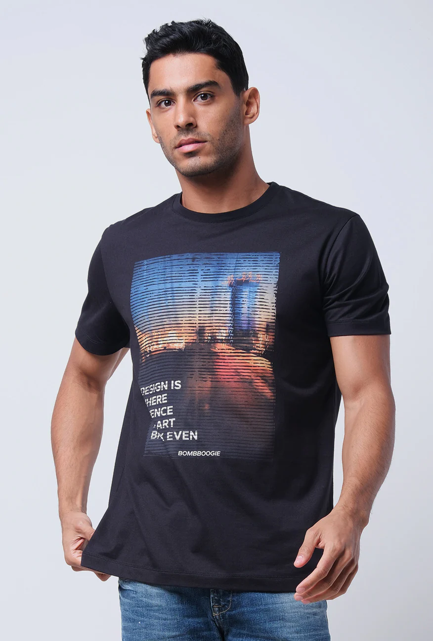 T-Shirt Lengan Pendek Jordyn Slimfit  Black - Image 3