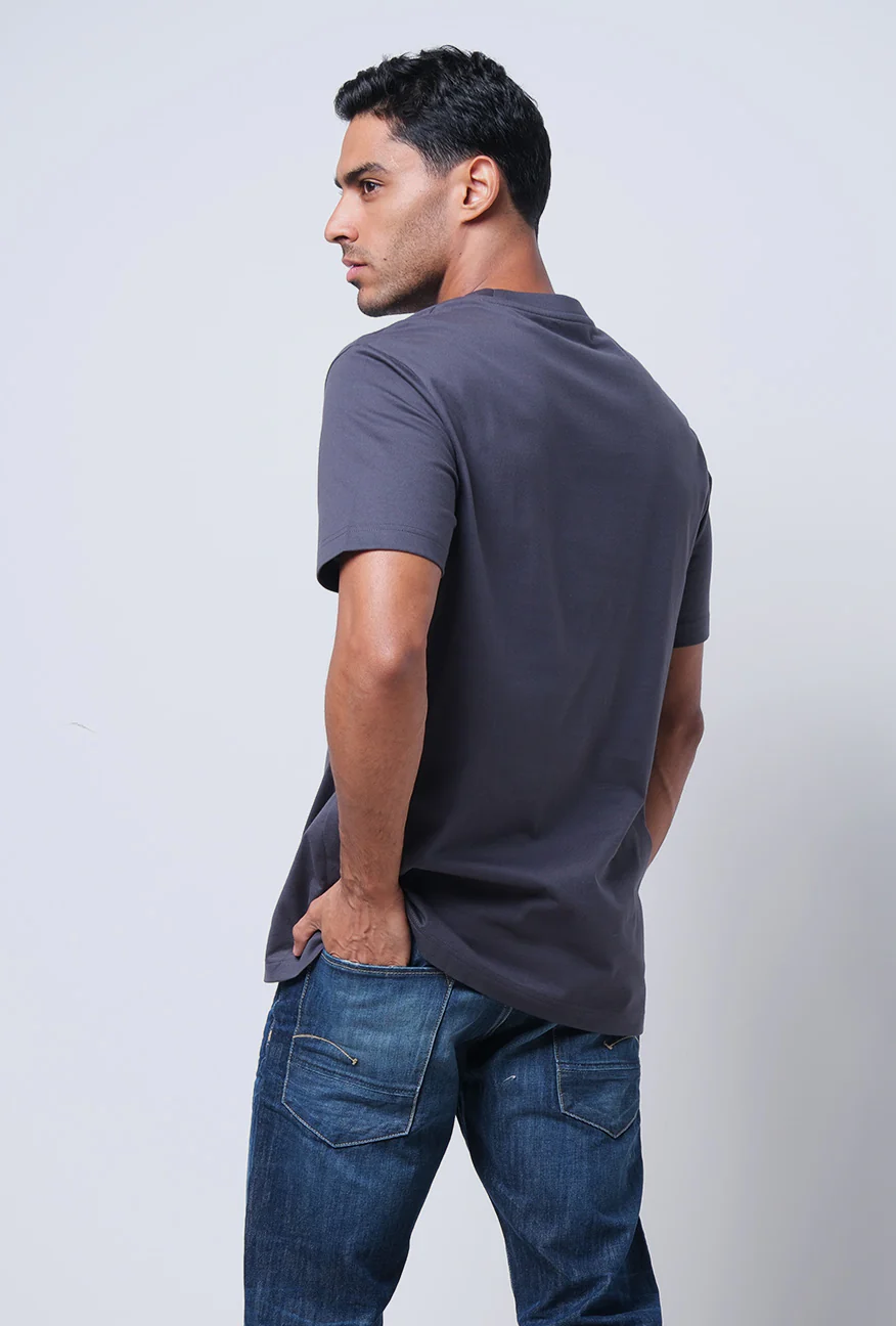 T-Shirt Lengan Pendek Kasvil Dark Grey - Image 5