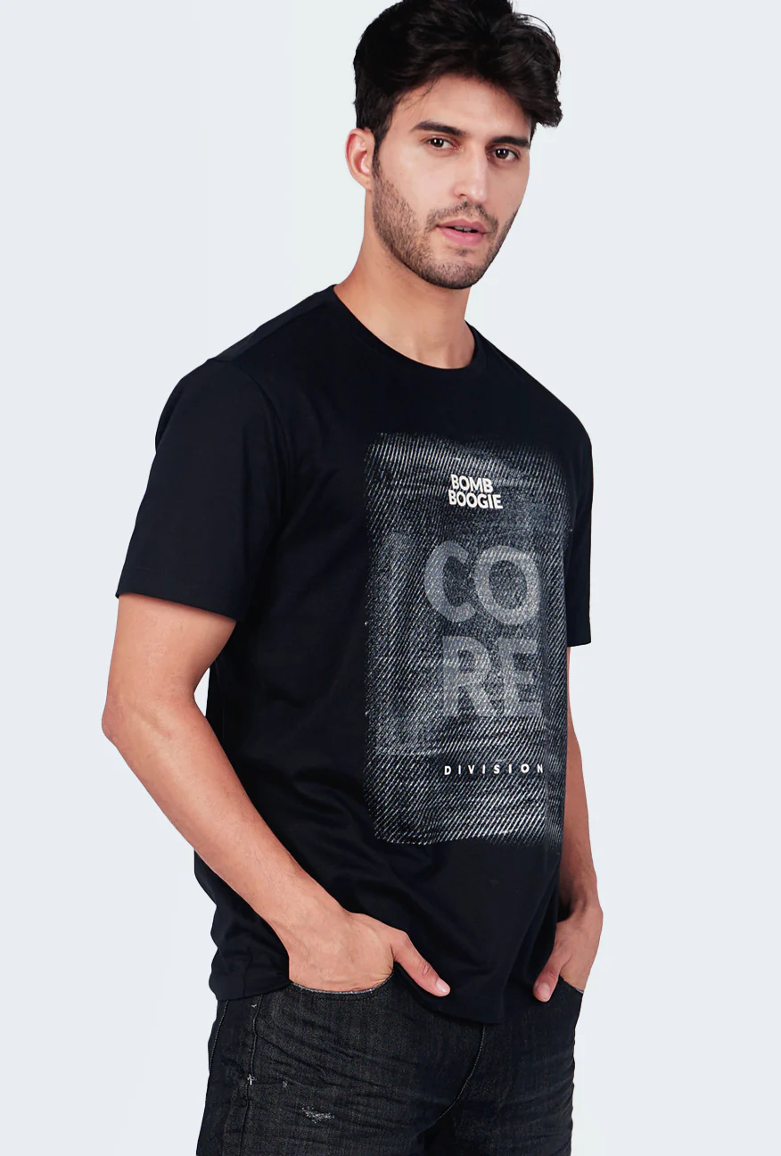 T-Shirt Lengan Pendek Mismith Black Slimfit - Image 3