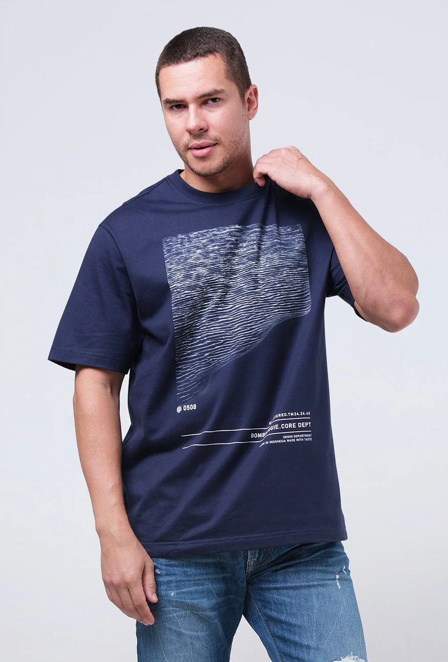 T-Shirt Lengan Pendek Molusk Dark Navy - Image 2
