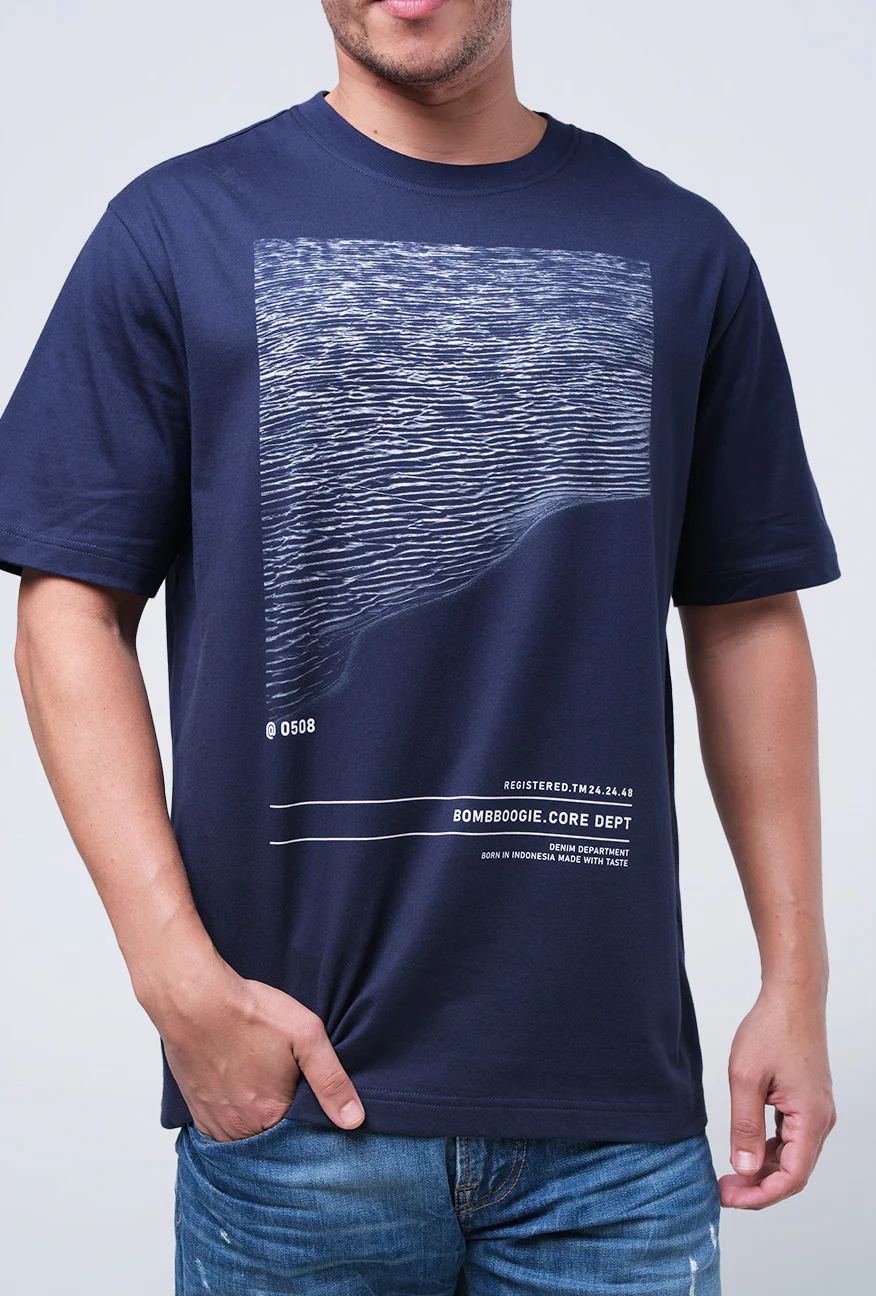 T-Shirt Lengan Pendek Molusk Dark Navy - Image 3