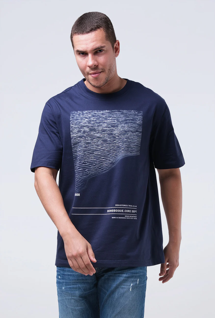 T-Shirt Lengan Pendek Molusk Dark Navy - Image 4