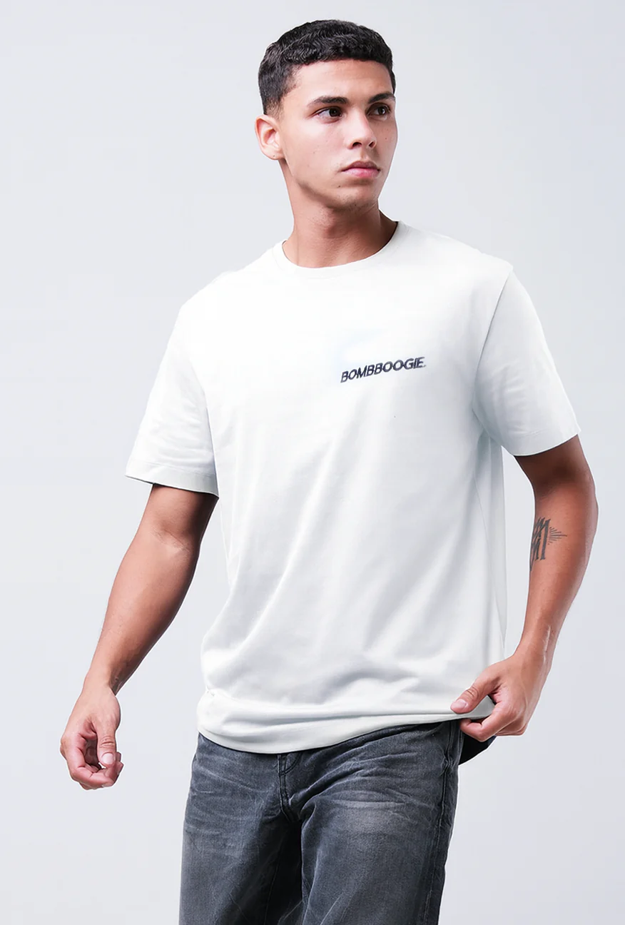 T-Shirt Lengan Pendek Slimfit Neville Offwhite