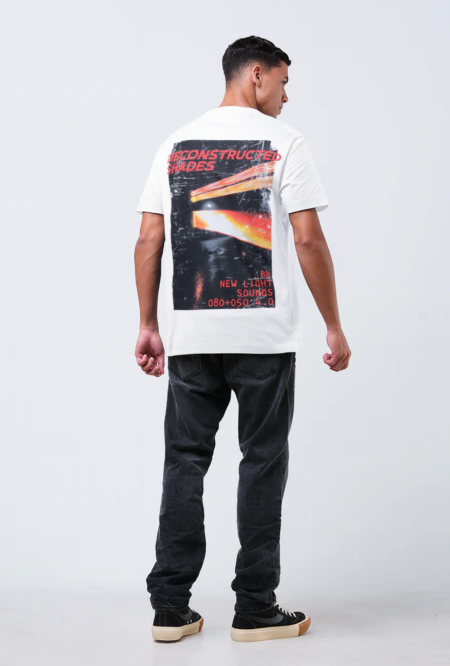 T-Shirt Lengan Pendek Slimfit Neville Offwhite - Image 2