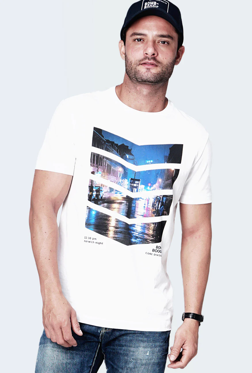 T-Shirt Lengan Pendek Norwich Offwhite - Image 3