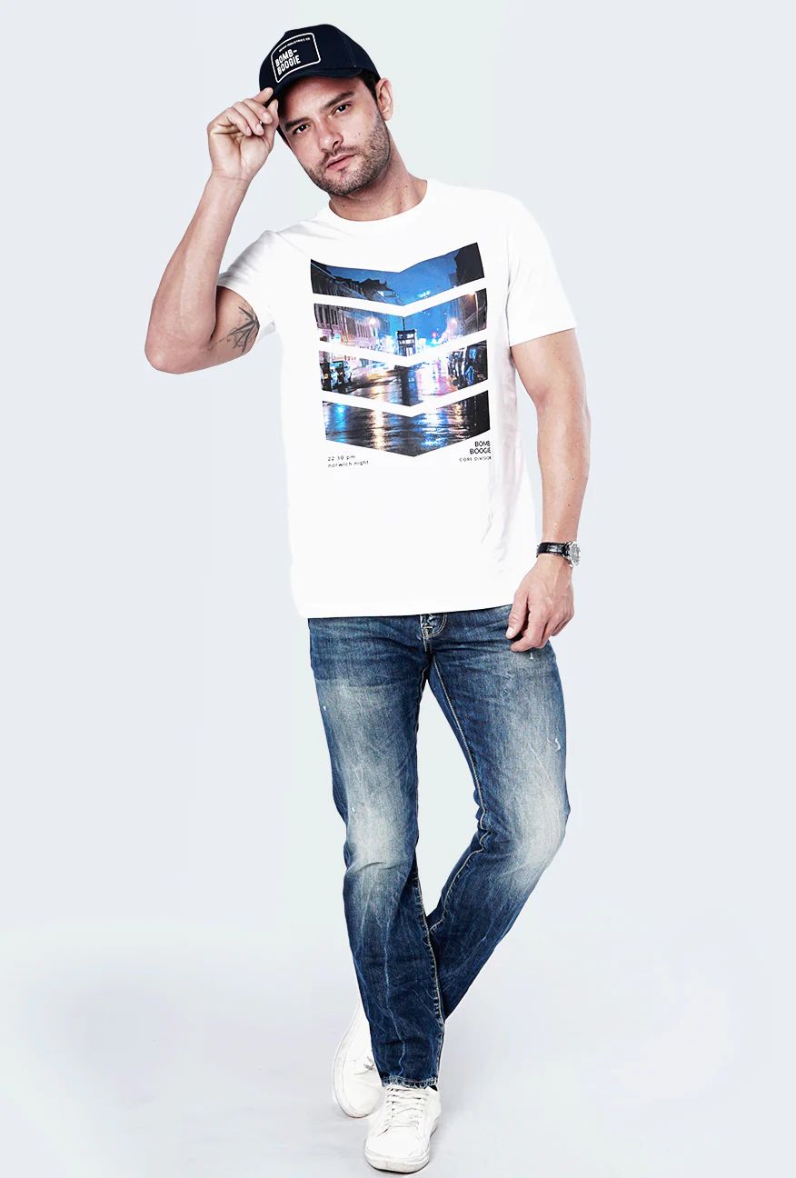 T-Shirt Lengan Pendek Norwich Offwhite - Image 4