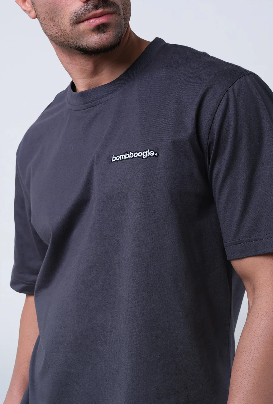 T-Shirt Lengan Pendek Oliever Dark Grey - Image 2