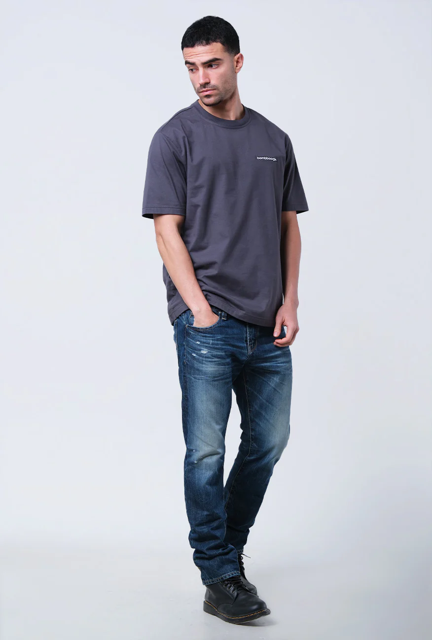 T-Shirt Lengan Pendek Oliever Dark Grey - Image 3