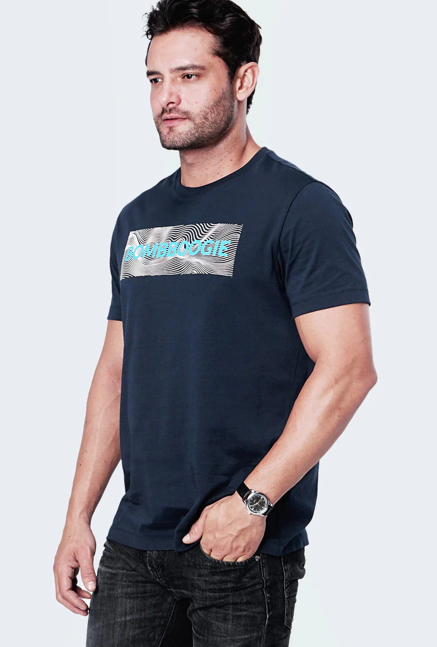 T-Shirt Lengan Pendek Ortiz Navy - Image 3