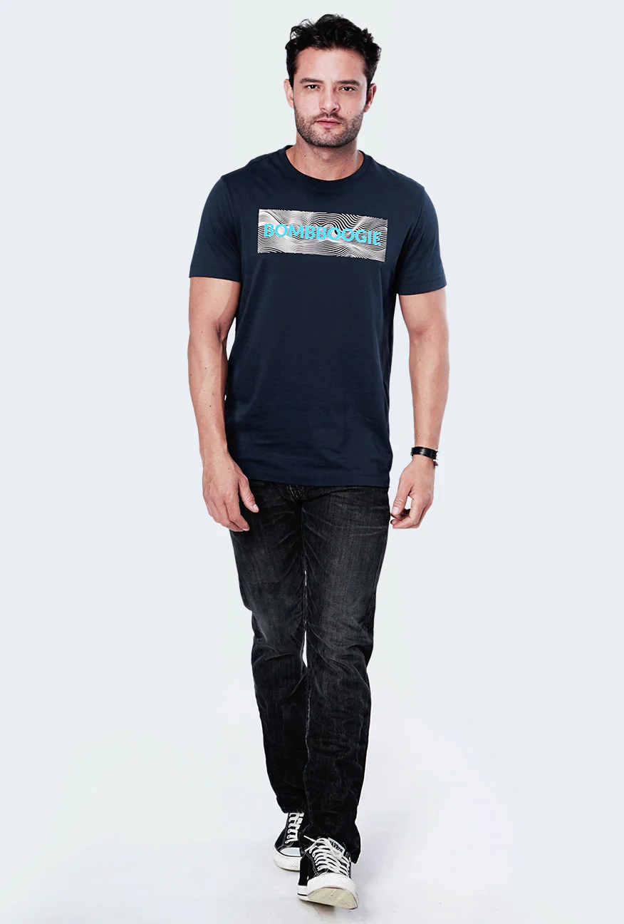 T-Shirt Lengan Pendek Ortiz Navy - Image 4