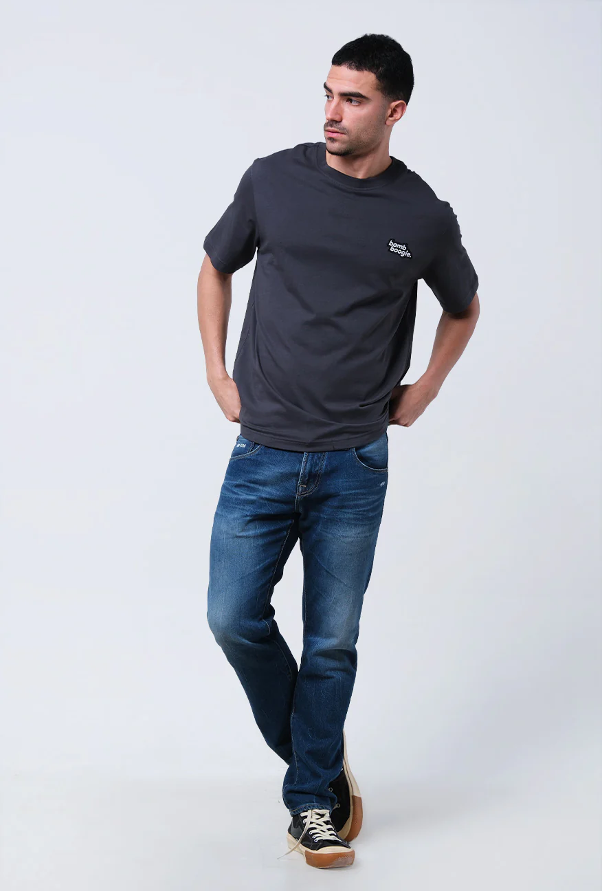 T-Shirt Lengan Pendek Reguar Stormo Dark Grey 2.0 - Image 2