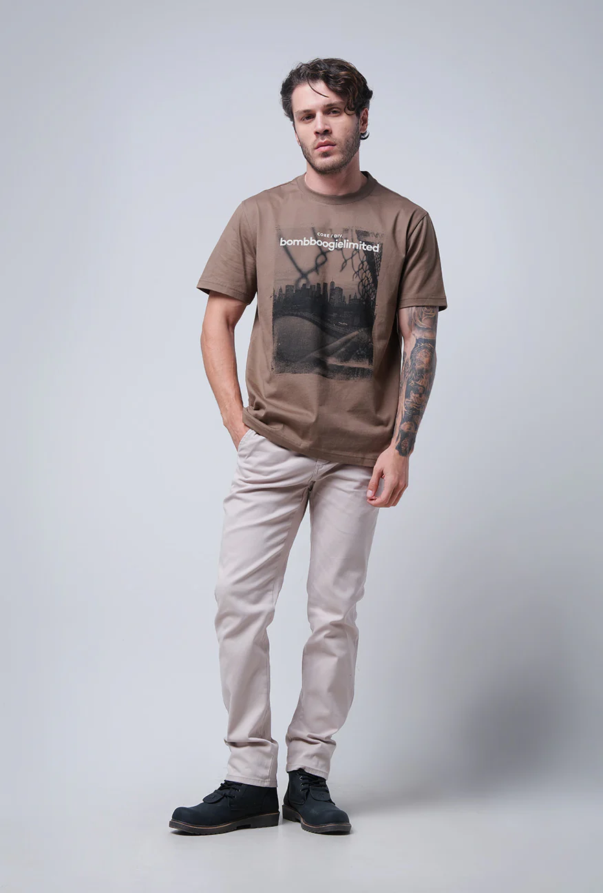 T-Shirt Lengan Pendek Regular Backley Brown - Image 3
