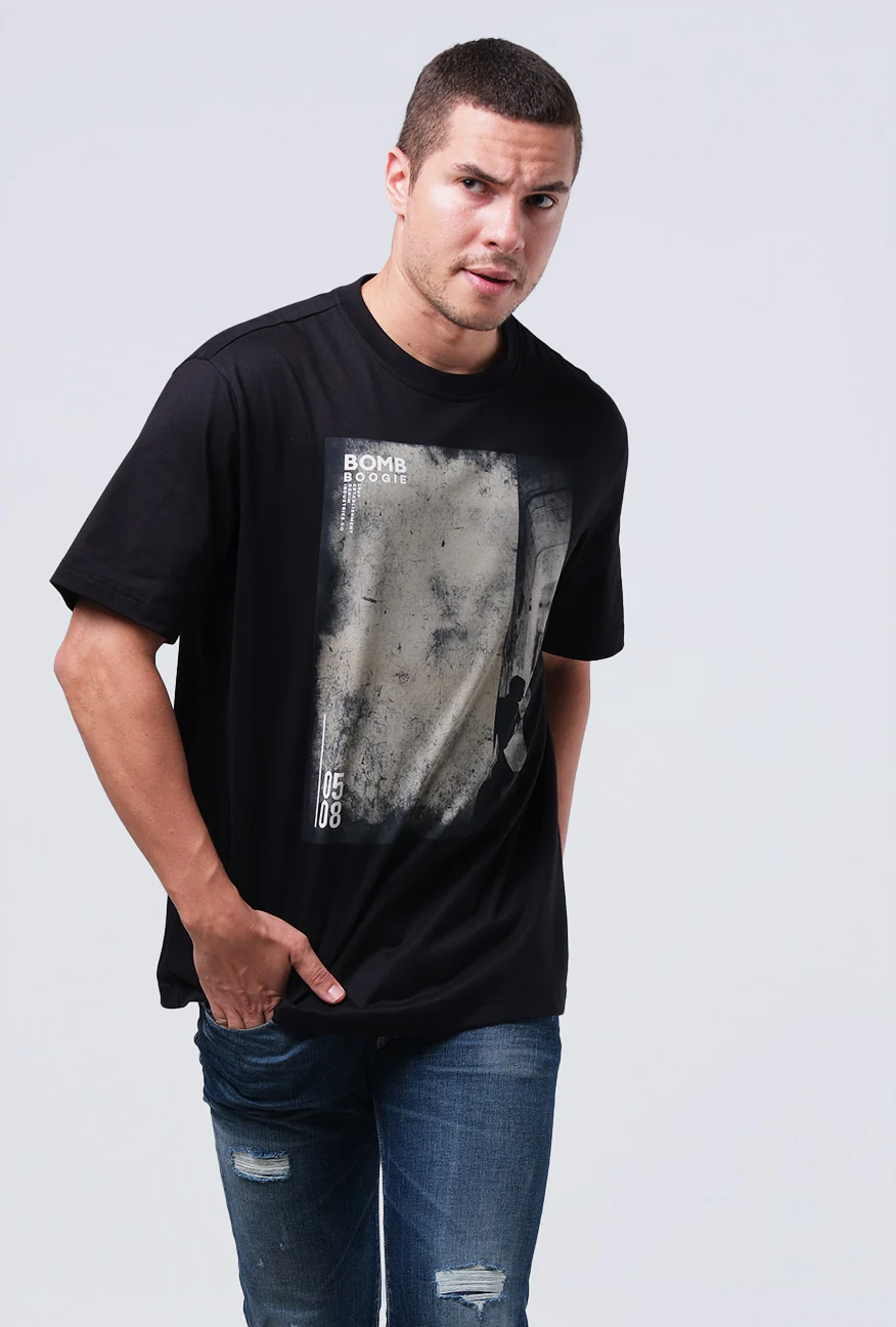 T-Shirt Lengan Pendek Regular Blakely Black 2.0 - Image 3