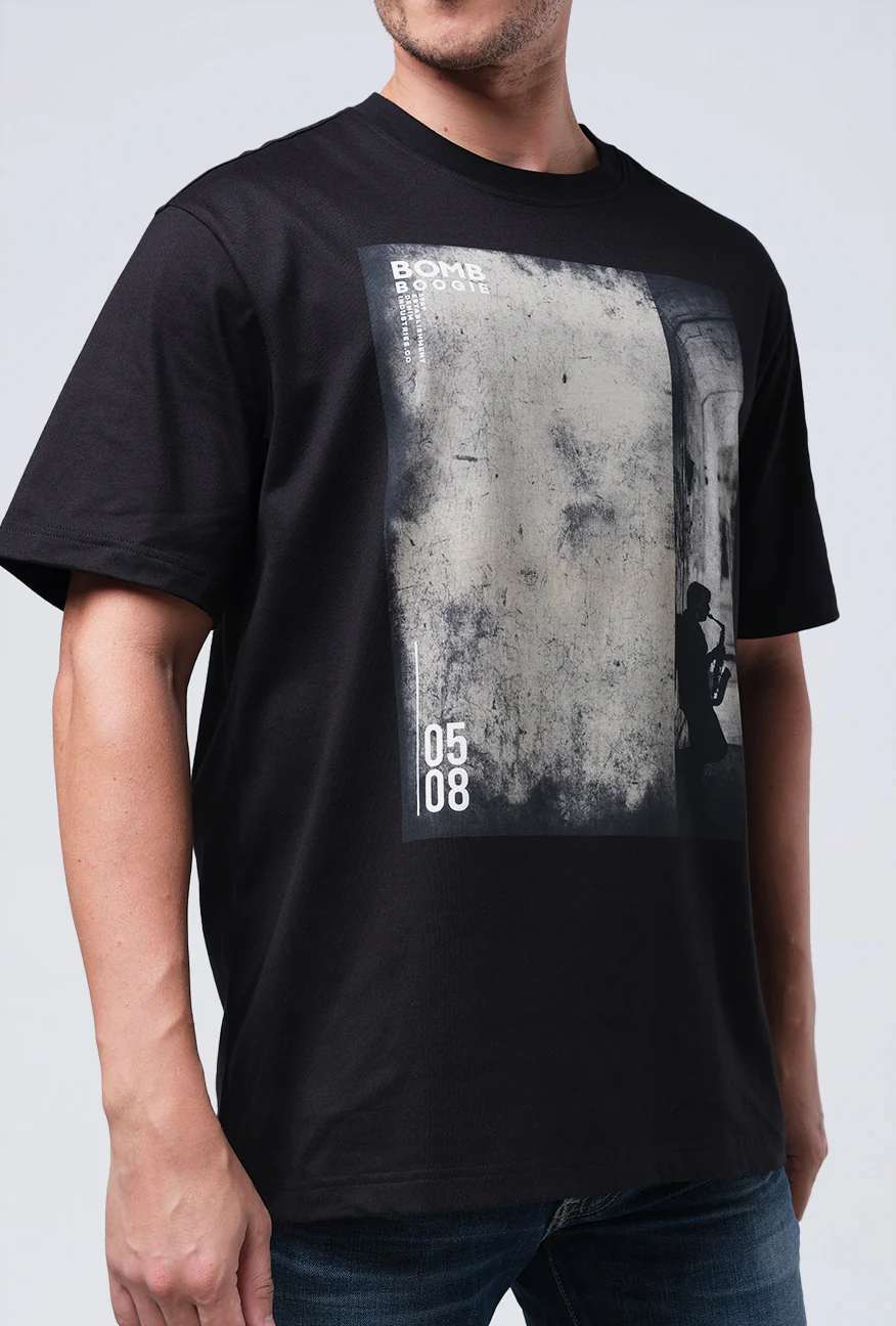T-Shirt Lengan Pendek Regular Blakely Black 2.0 - Image 4