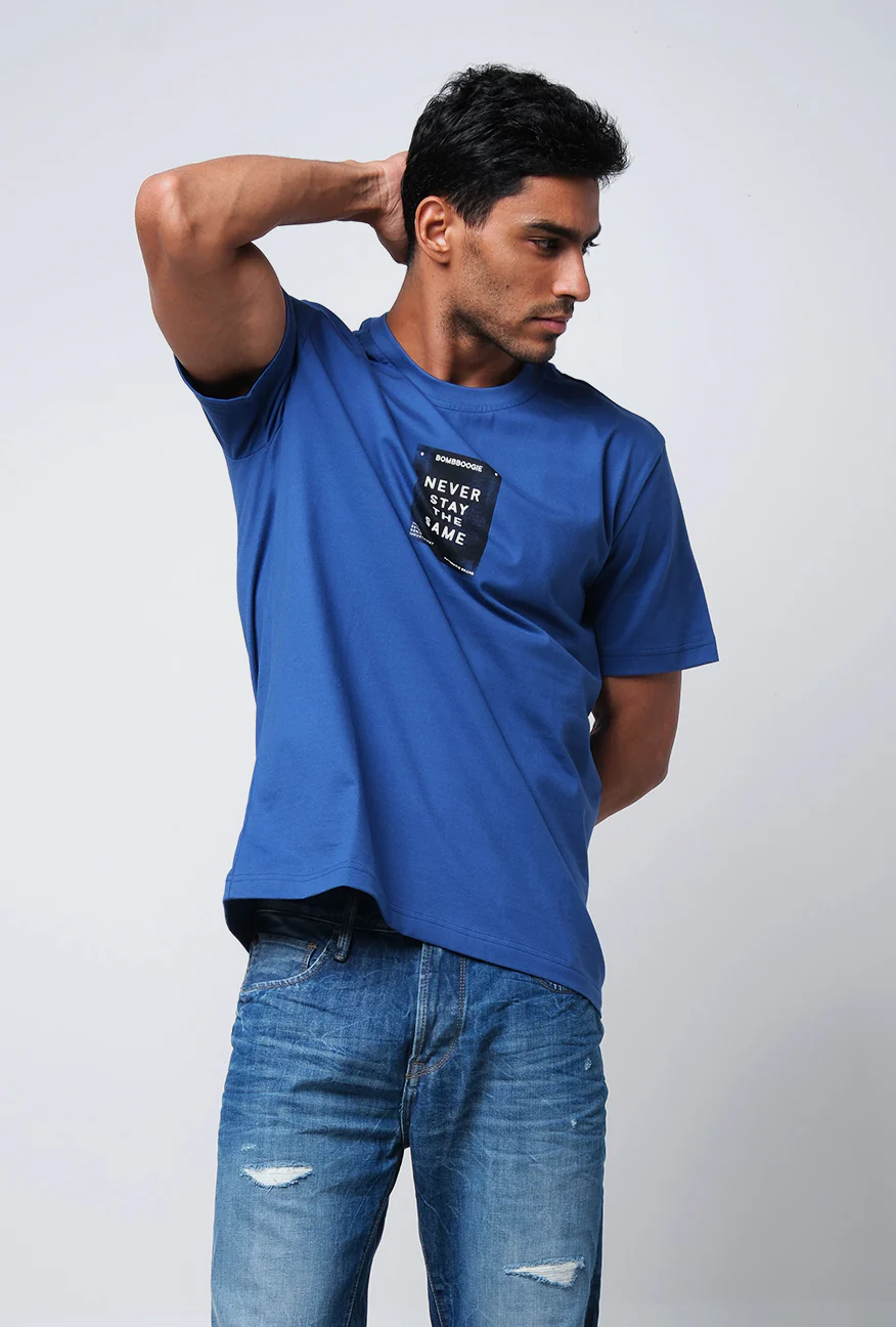 T-Shirt Lengan Pendek Regular Bricco Blue - Image 2