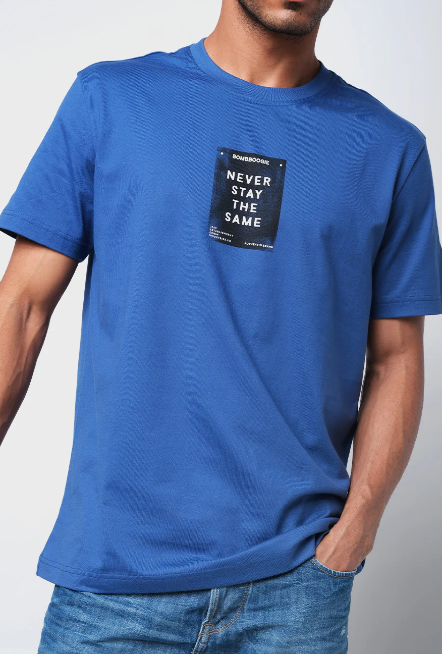T-Shirt Lengan Pendek Regular Bricco Blue - Image 4