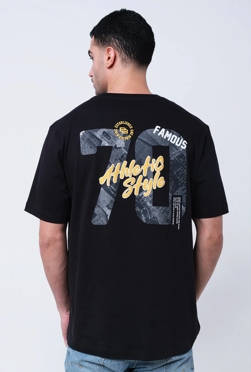 T-Shirt Lengan Pendek Regular Cheviero Black 2.0