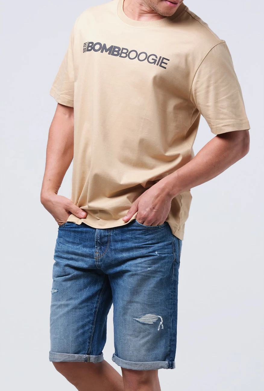 T-Shirt Lengan Pendek Regular Correy Light Khaki 2.0 - Image 3
