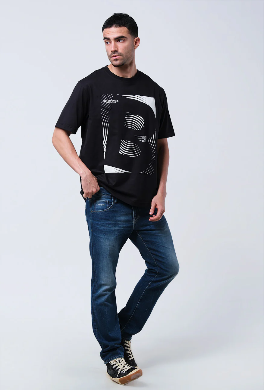 T-Shirt Lengan Pendek Regular Cortiz Black 2.0 - Image 5