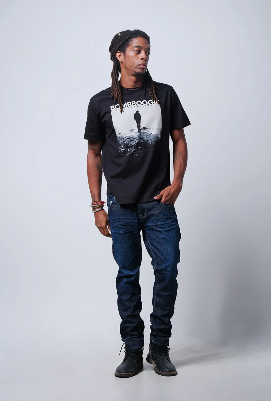 T-Shirt Lengan Pendek Regular Crowe Black - Image 2