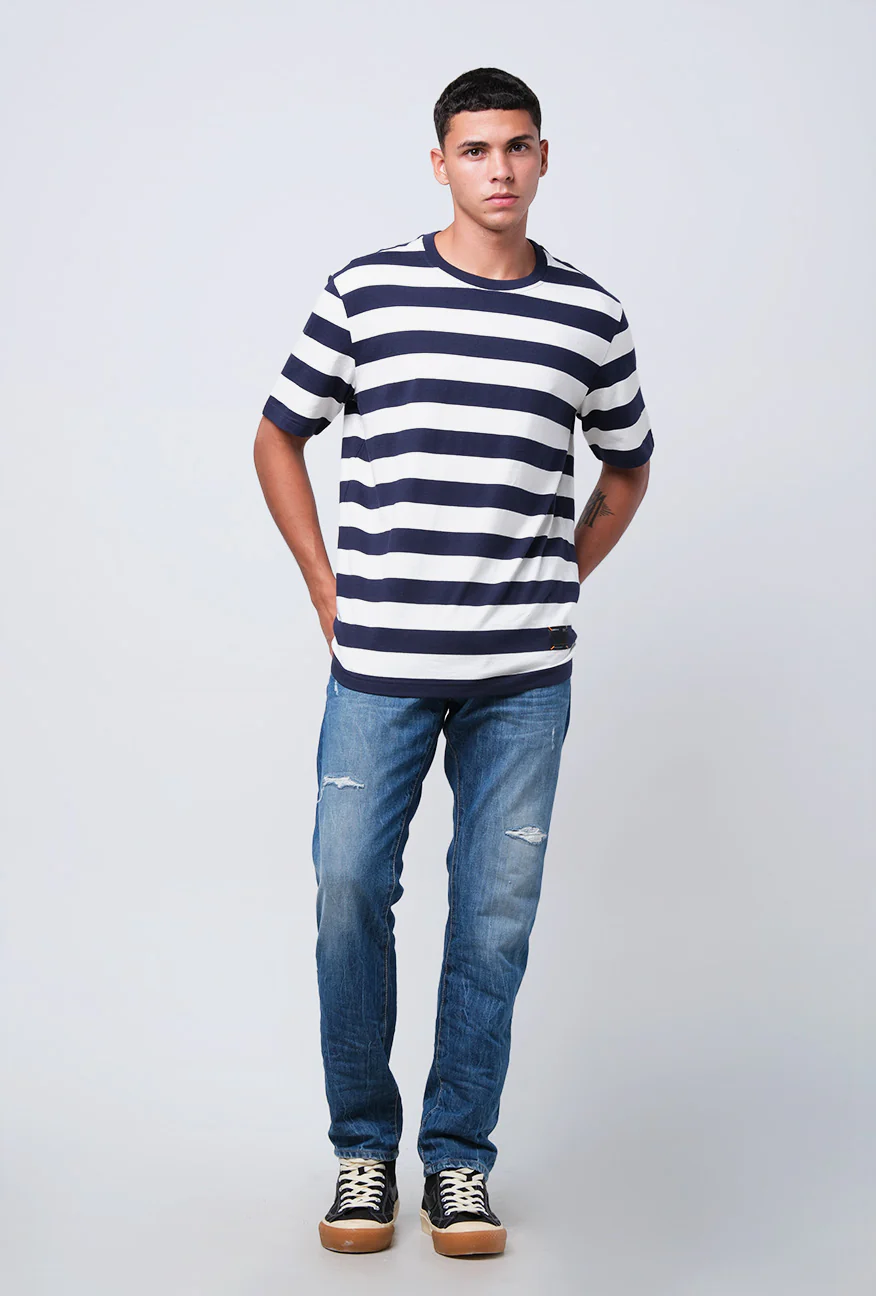 T-Shirt Lengan Pendek Regular Cruzzy Navy White - Image 2
