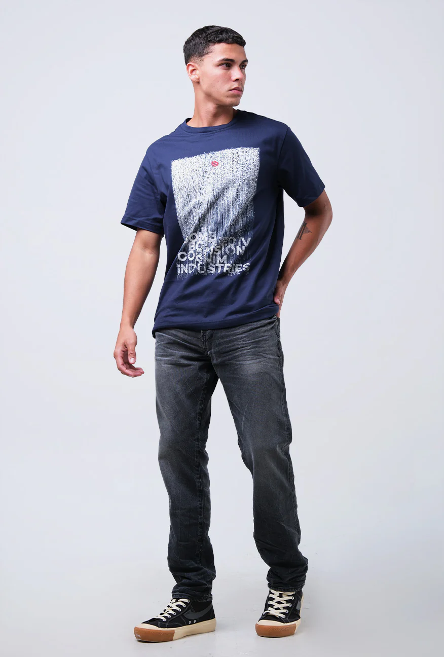 T-Shirt Lengan Pendek Regular Curby Dark Navy 2.0 - Image 4