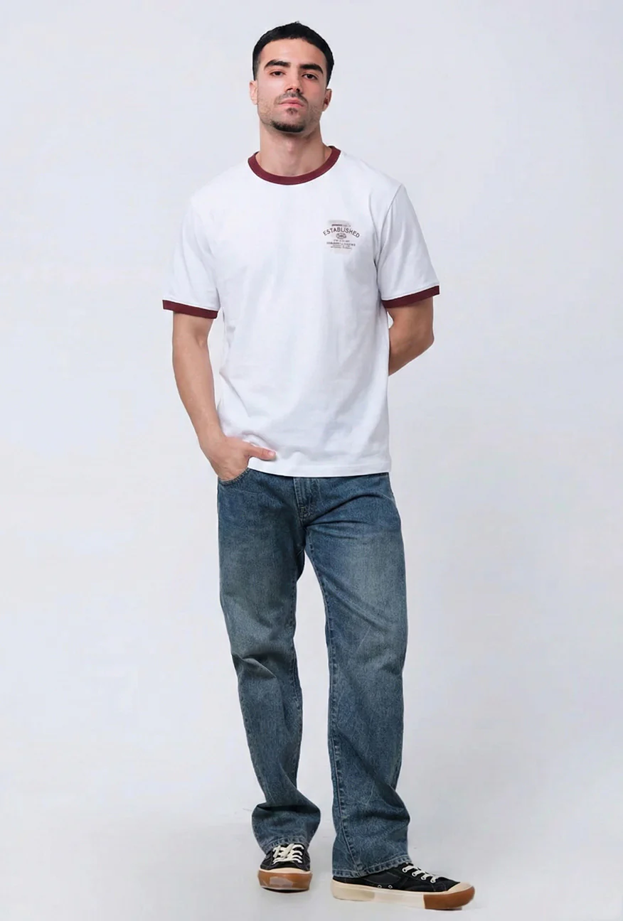 T-Shirt Lengan Pendek Regular Edgy White - Image 2