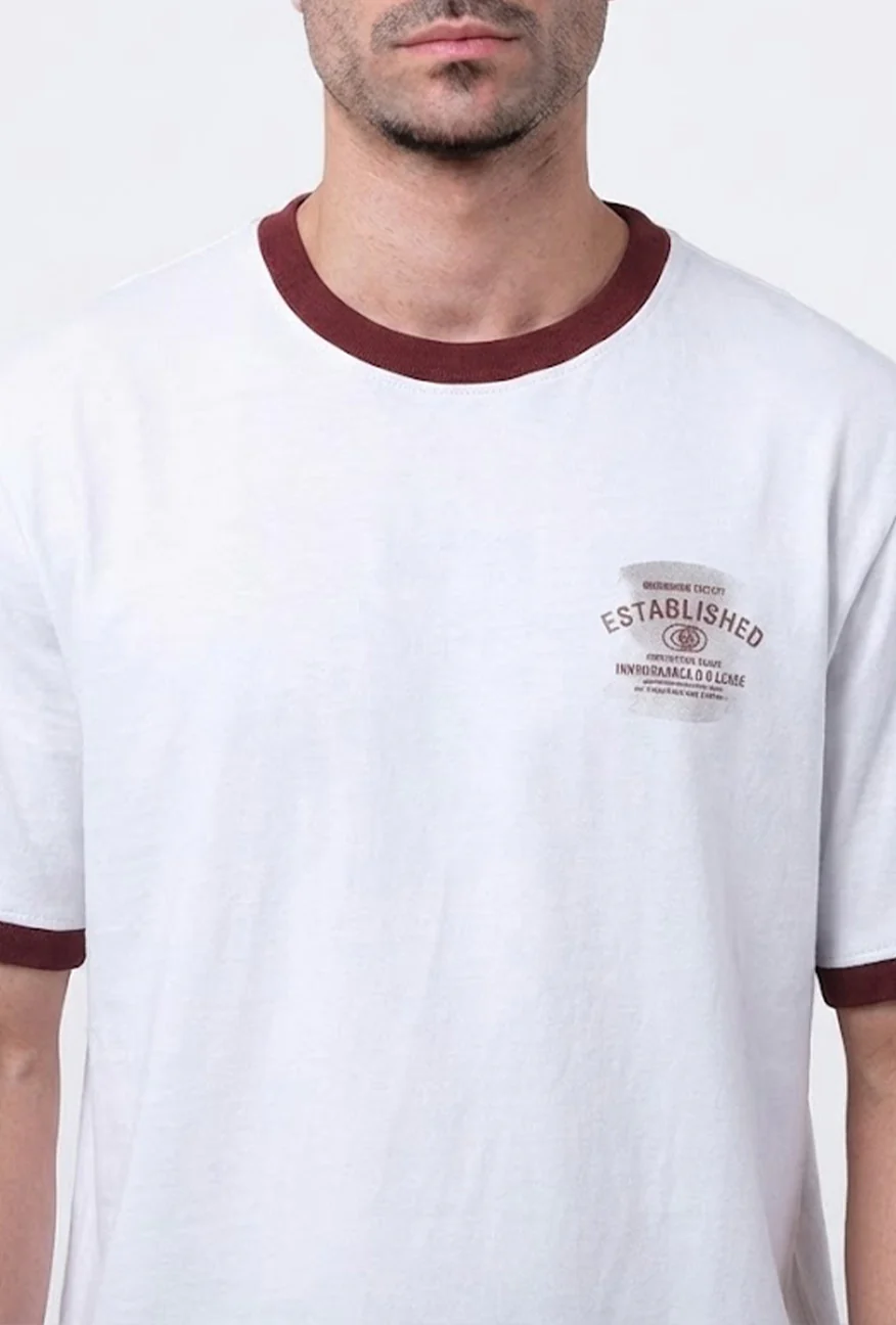 T-Shirt Lengan Pendek Regular Edgy White - Image 5