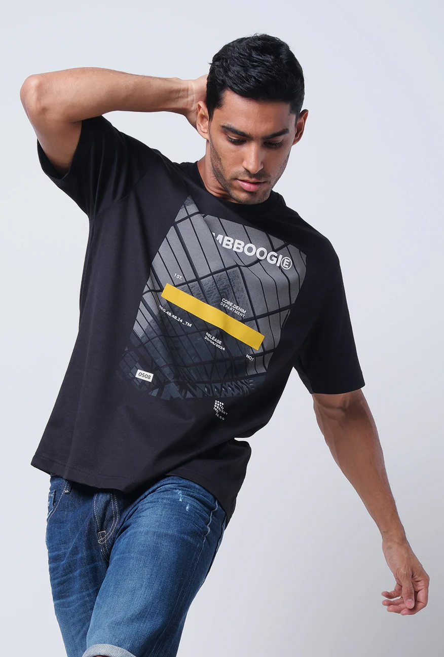 T-Shirt Lengan Pendek Regular Flappy Black 2.0