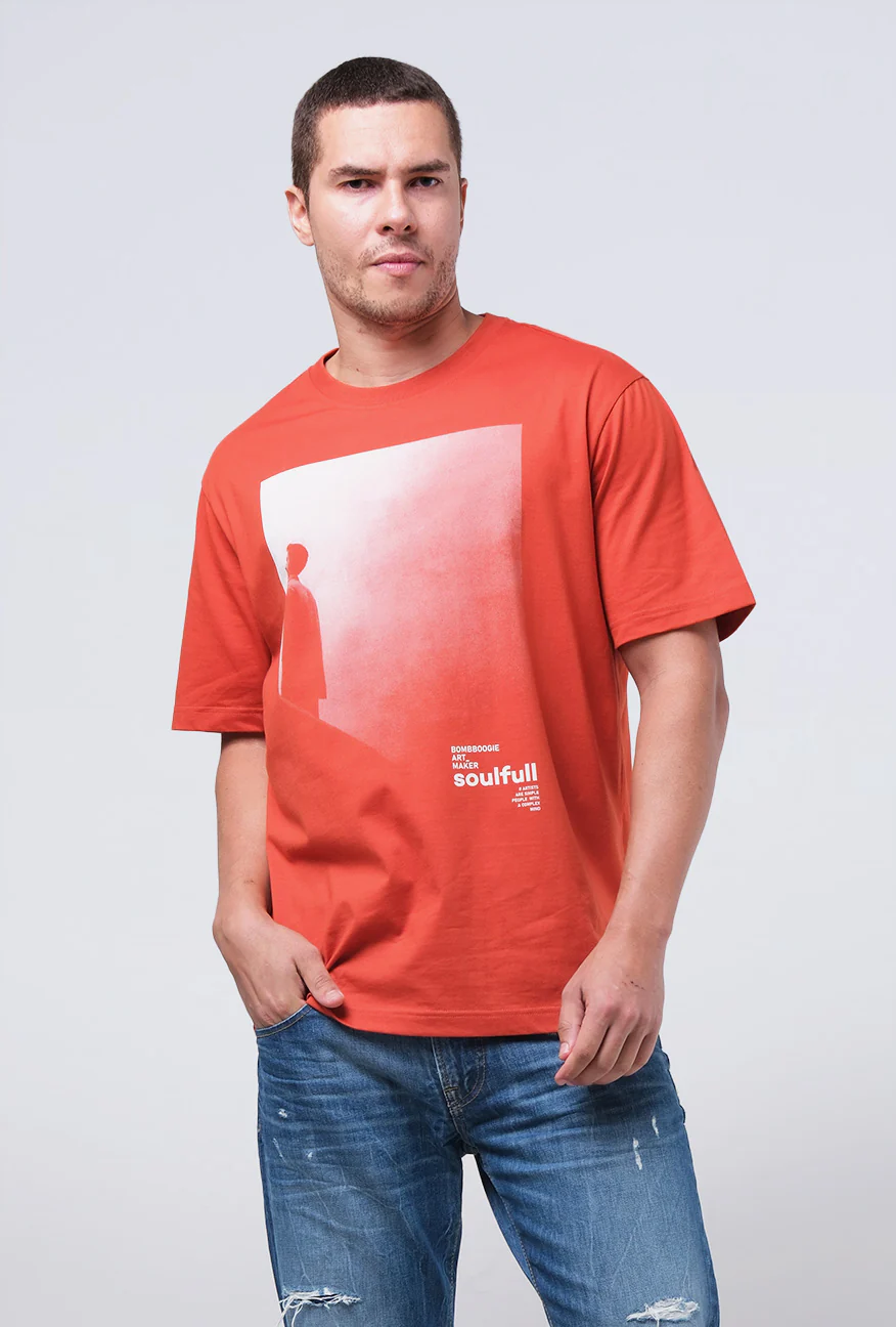T-Shirt Lengan Pendek Regular Francy Dark Orange 2.0