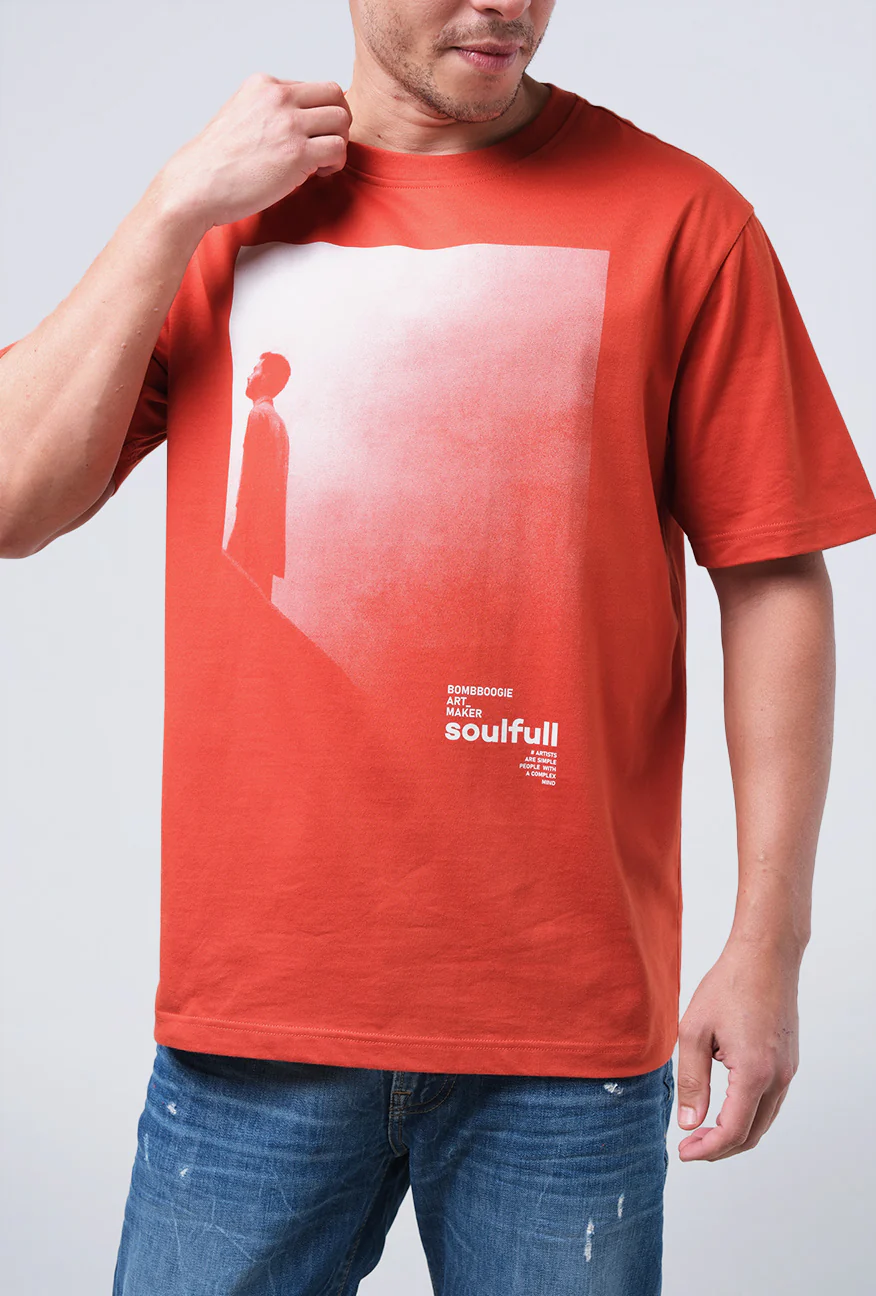 T-Shirt Lengan Pendek Regular Francy Dark Orange 2.0 - Image 3