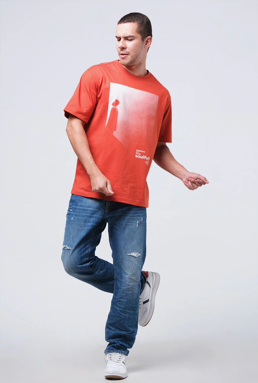 T-Shirt Lengan Pendek Regular Francy Dark Orange 2.0 - Image 4