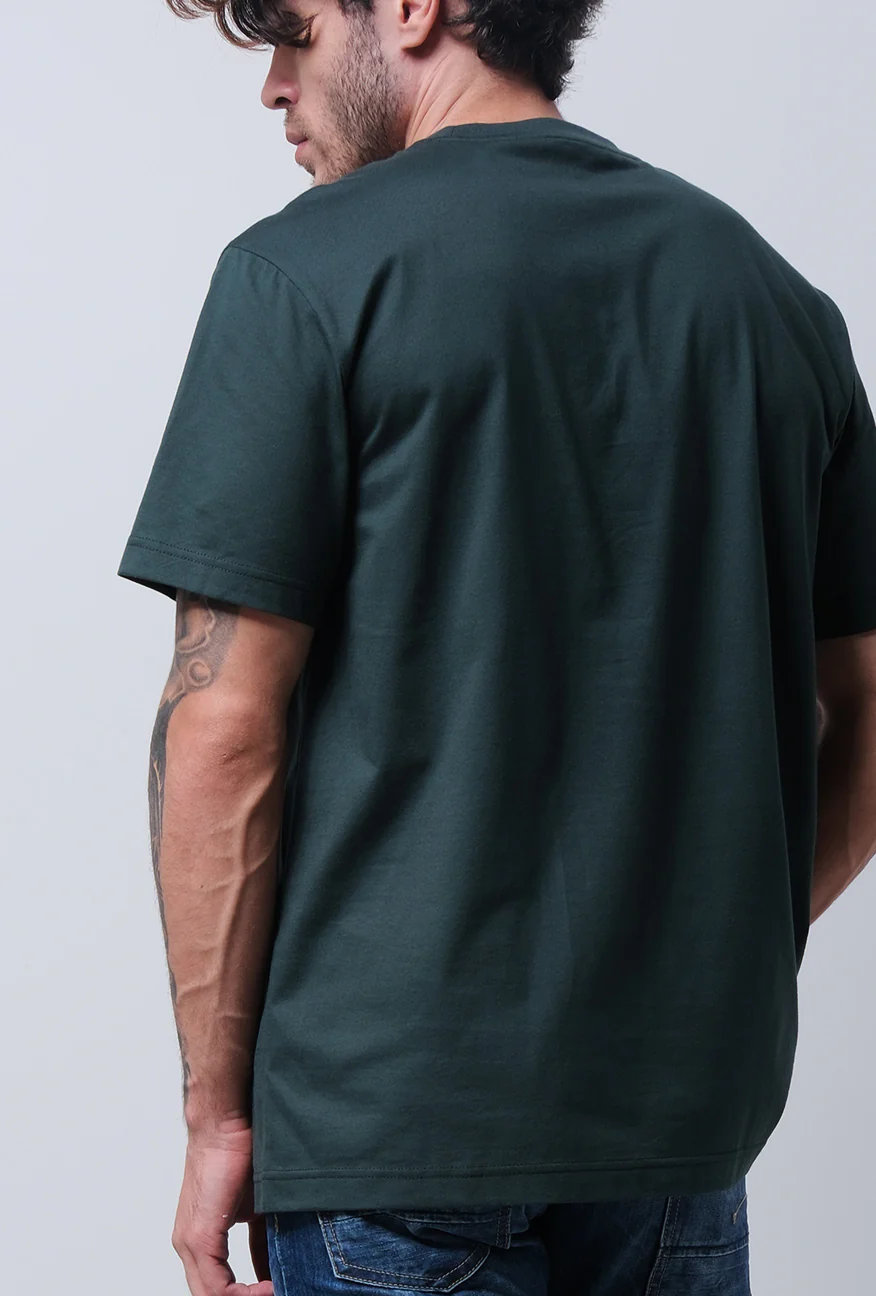 T-Shirt Lengan Pendek Regular Geffly Dark Green - Image 4