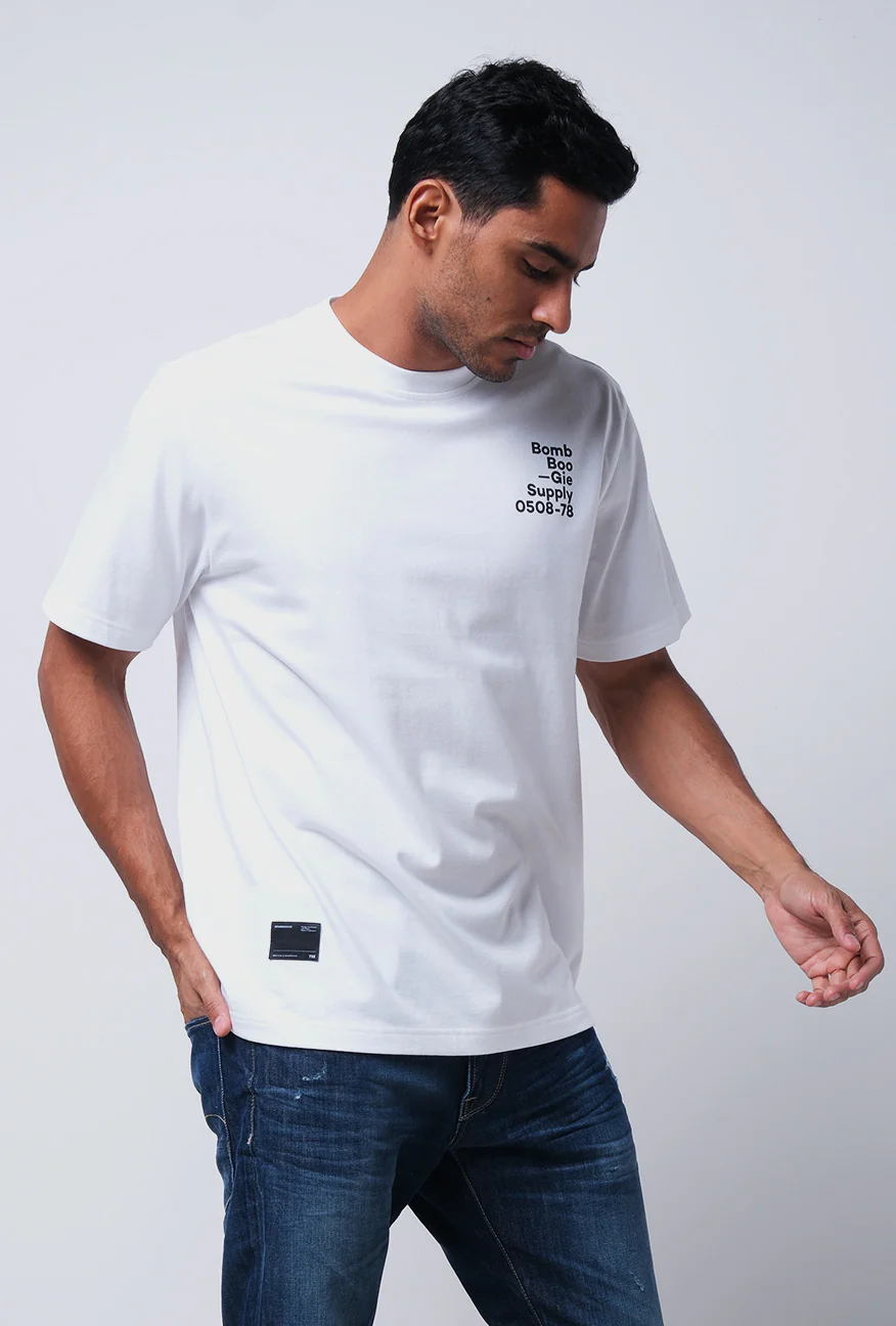T-Shirt Lengan Pendek Regular Geranian Offwhite 2.0 - Image 2