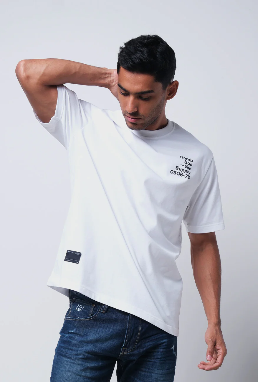T-Shirt Lengan Pendek Regular Geranian Offwhite 2.0 - Image 3