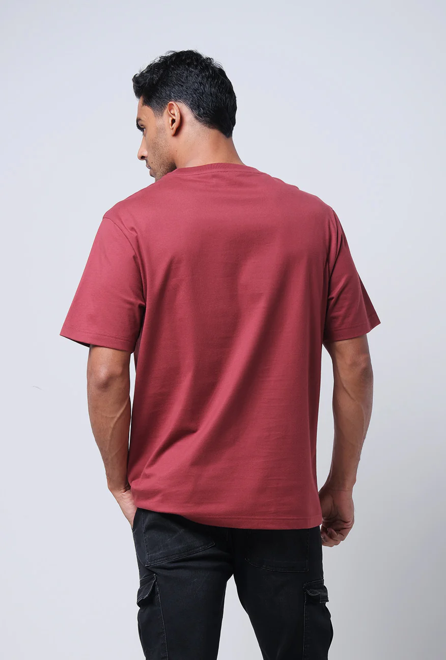 T-Shirt Lengan Pendek Regular Glutter Dark Red 2.0 - Image 3