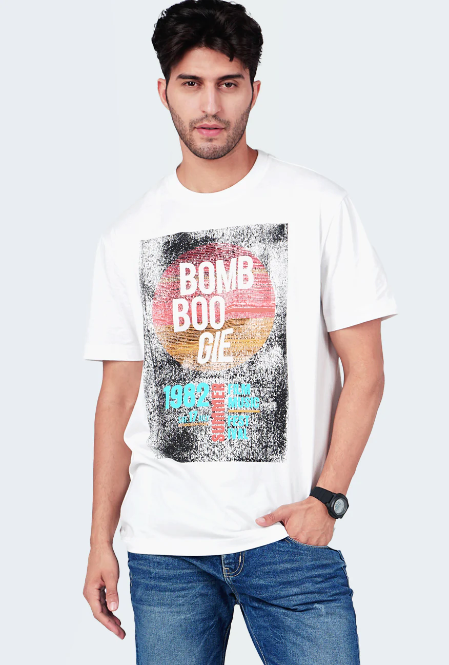 T-Shirt Lengan Pendek Regular Glynn Offwhite