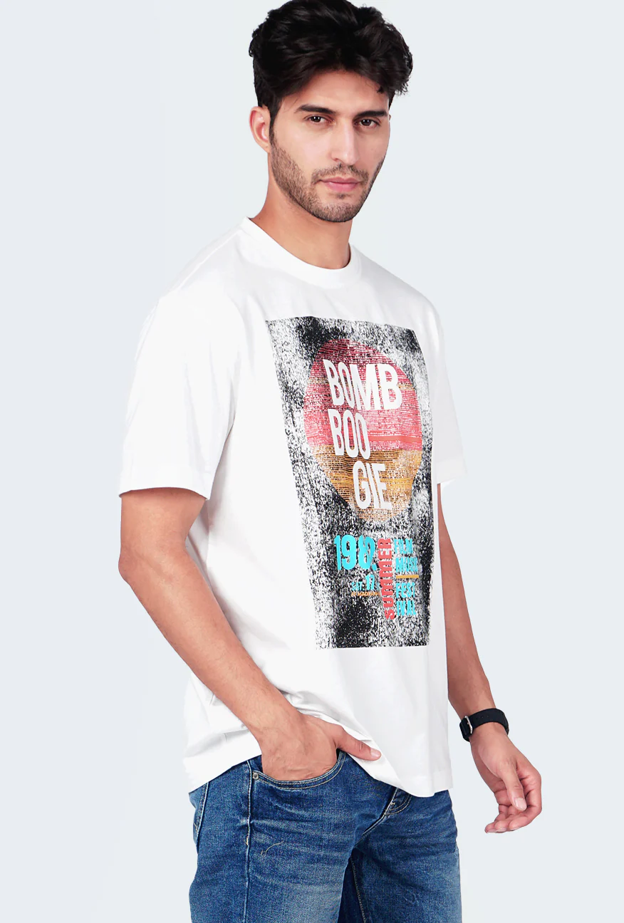 T-Shirt Lengan Pendek Regular Glynn Offwhite - Image 3