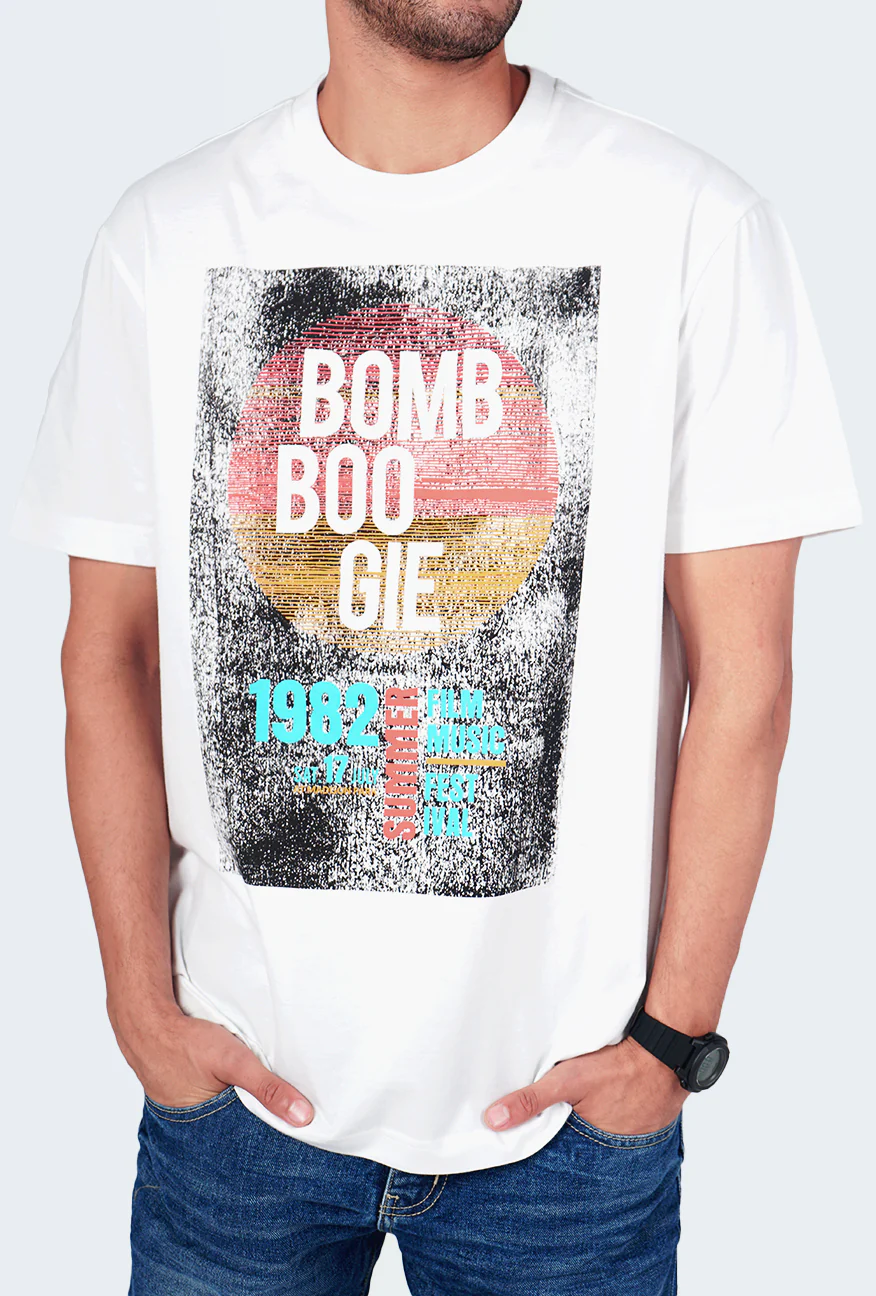 T-Shirt Lengan Pendek Regular Glynn Offwhite - Image 5