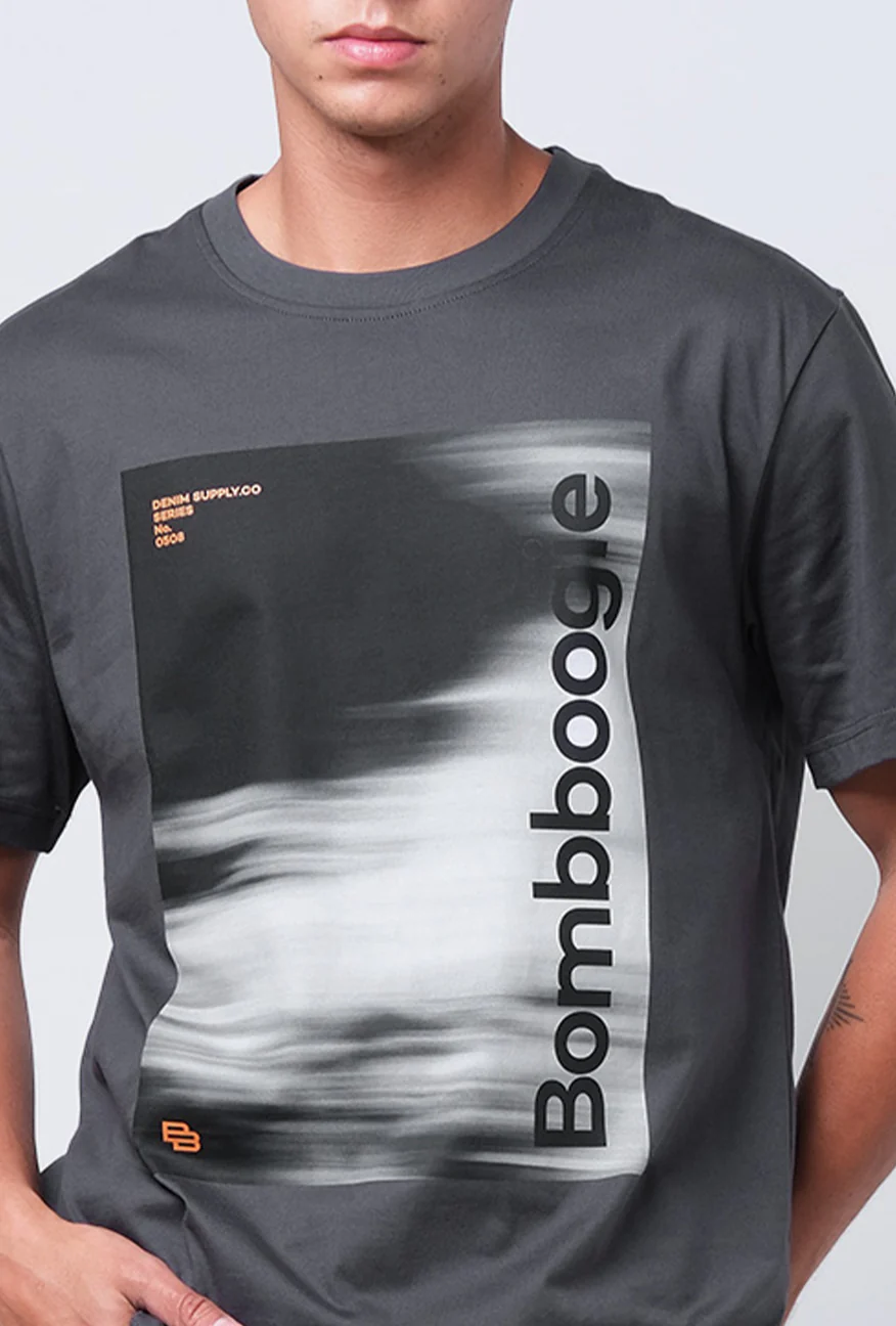 T-Shirt Lengan Pendek Regular Greivo Dark Grey 2.0