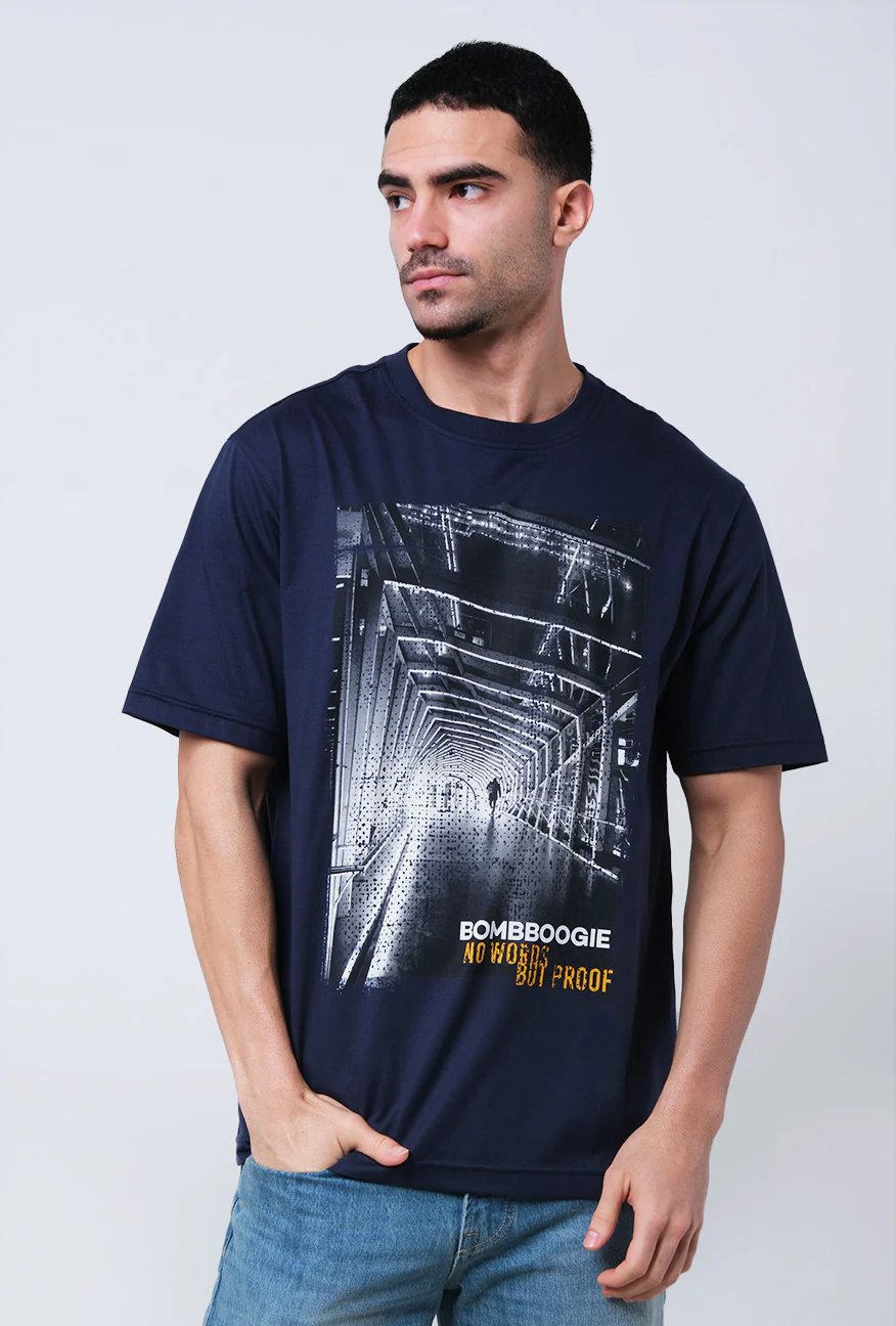 T-Shirt Lengan Pendek Regular Gysmic Dark Navy 2.0