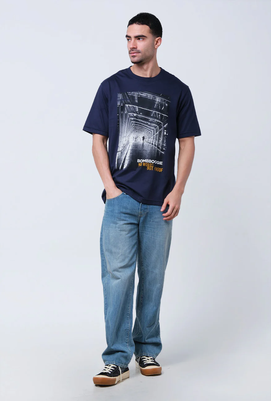 T-Shirt Lengan Pendek Regular Gysmic Dark Navy 2.0 - Image 3