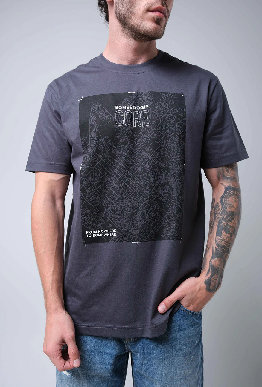 T-Shirt Lengan Pendek Regular Hayness Dark Grey - Image 2