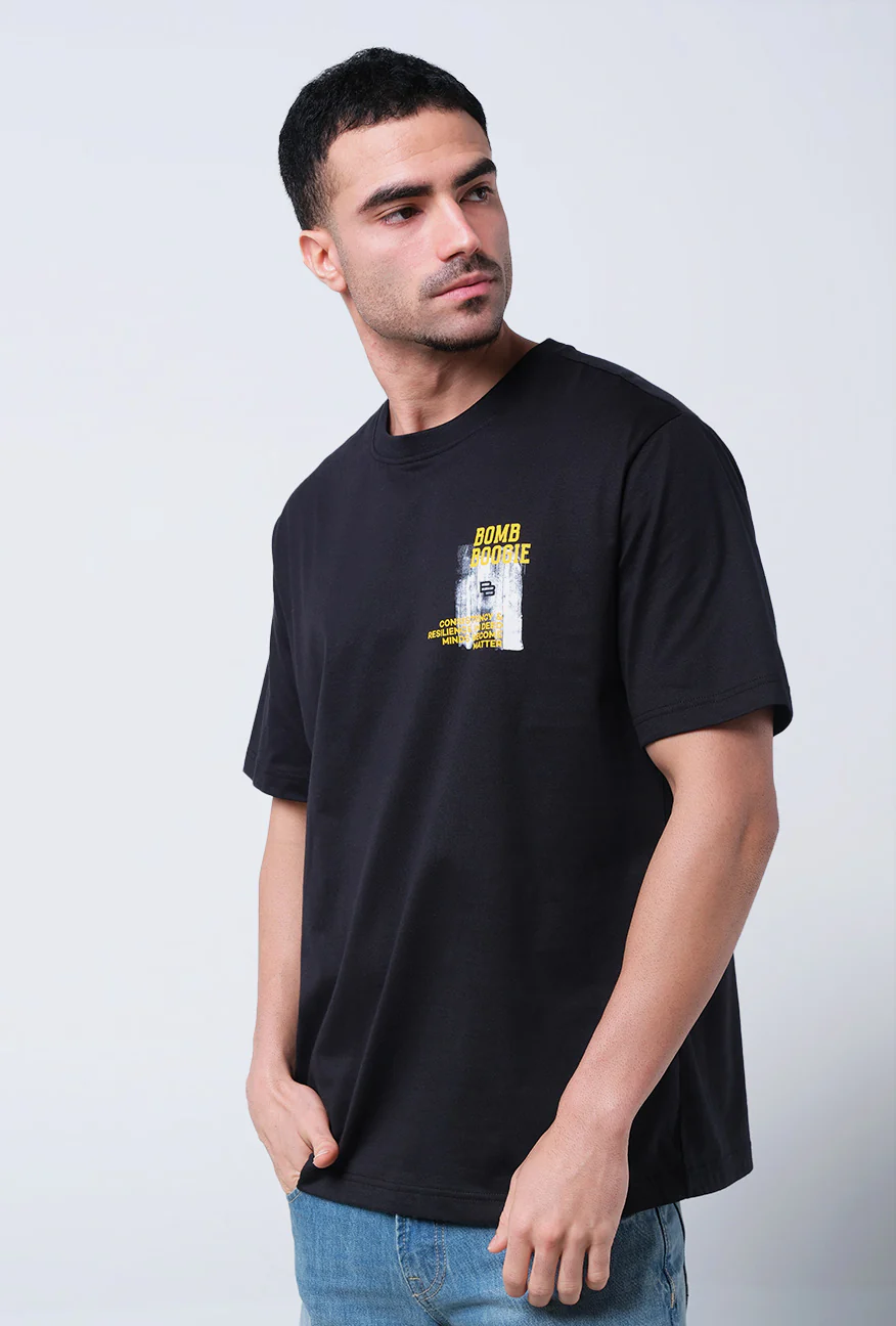 T-Shirt Lengan Pendek Regular Heliot Black - Image 3