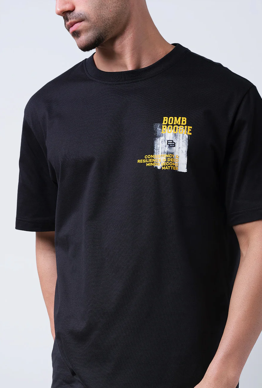 T-Shirt Lengan Pendek Regular Heliot Black - Image 4