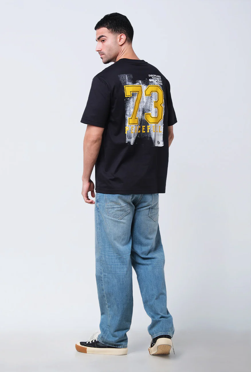 T-Shirt Lengan Pendek Regular Heliot Black - Image 5